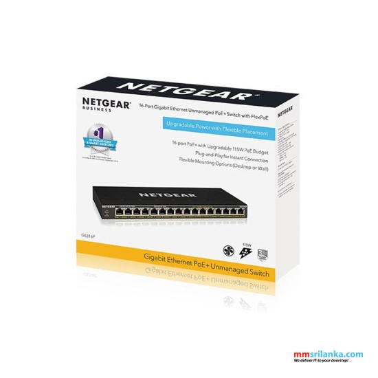 NETGEAR 16-Port Gigabit Ethernet Unmanaged PoE+ Switch